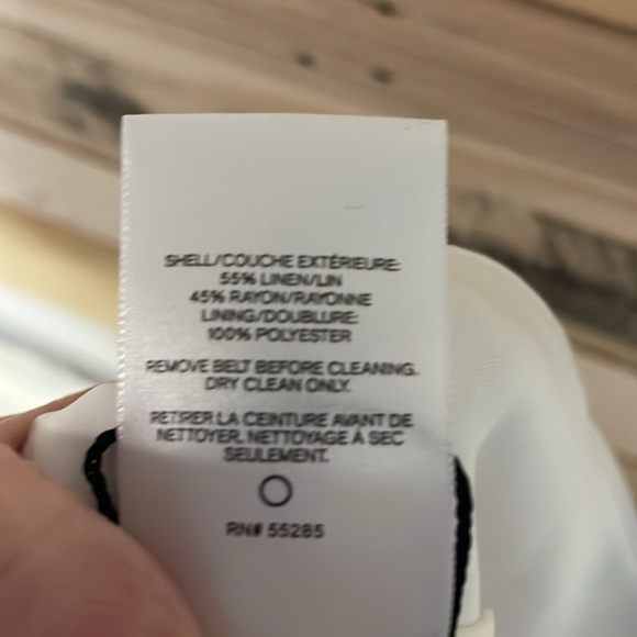 Express size 18 high rise midi white with multicolor stripes and tie 3” shorts - Picture 9 of 9